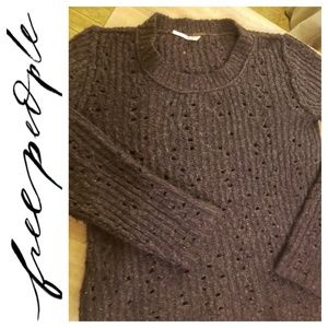 Free People, Brown, S, Sweater Top